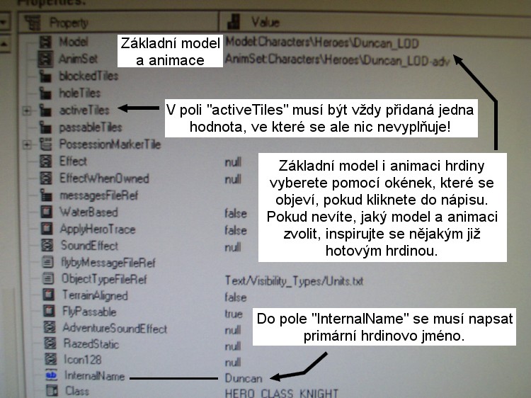 Úprava vlastností hrdiny (3)